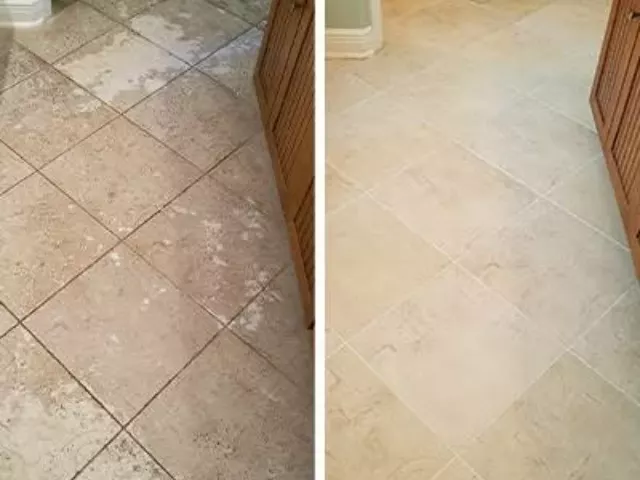 Travertine before after